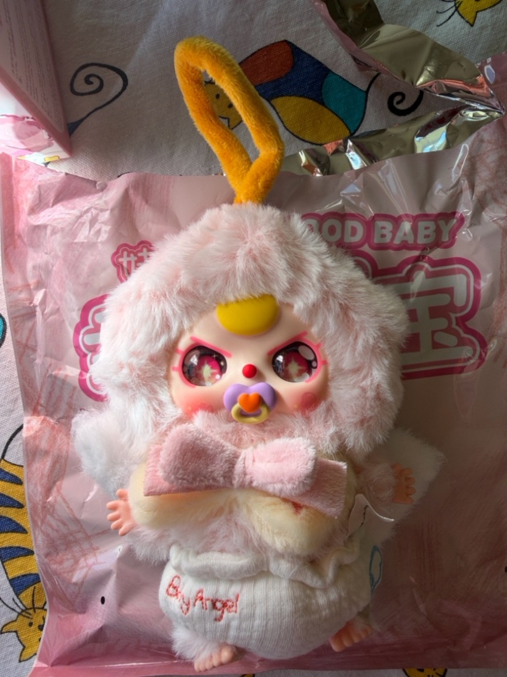 👼🪽👼 BABY THREE GOOD BABY ANGEL WITH RARE EYES  BAG CHARM KEYCHAIN 👼🪽👼 NWT 👼🪽👼 - Picture 12 of 16